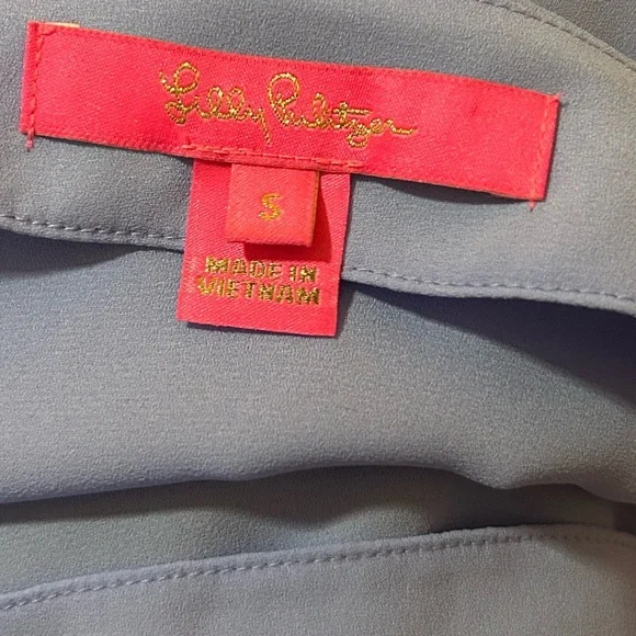 Lilly Pulitzer Langston Long Sleeve Tie Blouse Top - Picture 7 of 7